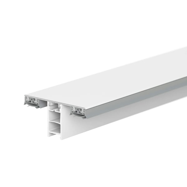 Mendiger middenprofiel, wit, aluminium en kunststof, voor 12-15 mm platen, hoofdweergave
