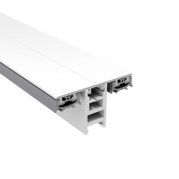 Mendiger middenprofiel 16 mm, wit, aluminium en kunststof, hoofdaanzicht