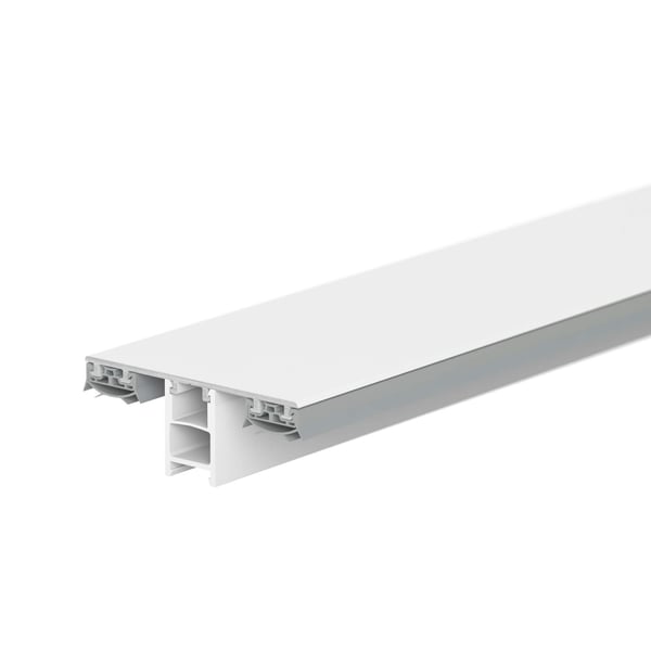 Mendiger middenprofiel, wit, aluminium en kunststof, voor 6-11 mm platen, hoofdaanzicht