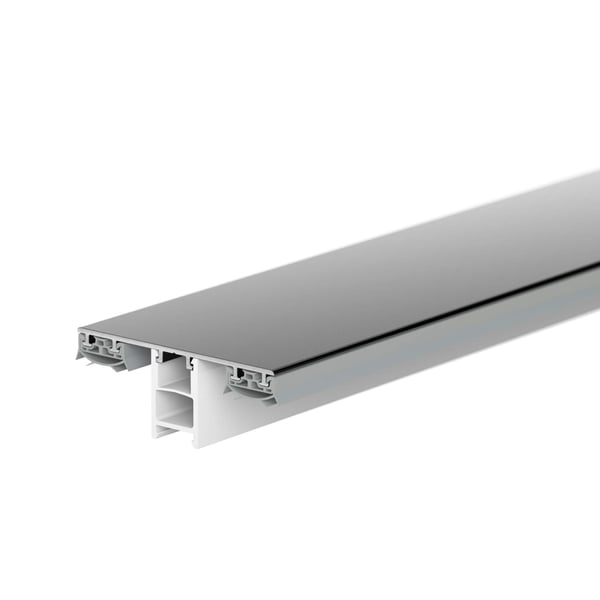 Mendiger middenprofiel van aluminium en kunststof, donkergrijs, hoofdweergave