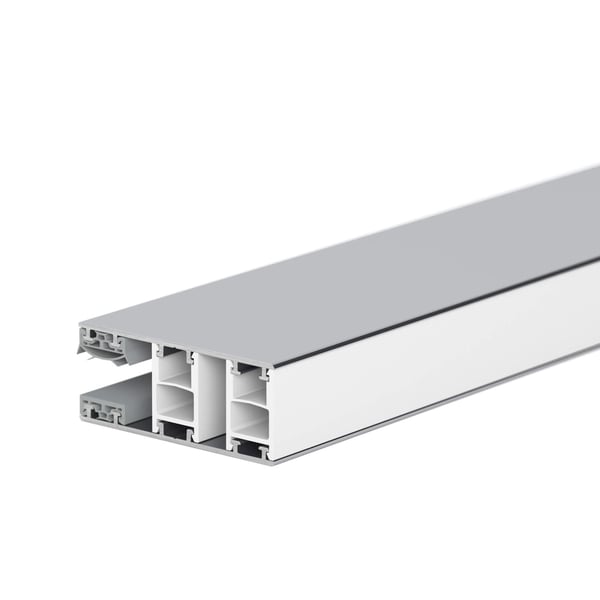 Mendiger randprofiel 10 mm van aluminium en kunststof, blank, met holle kamers, hoofdweergave