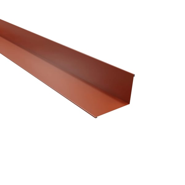 Wandafwerking Koperbruin (RAL 8004) van 0,63 mm staal, 25 µm polyester gecoat, hoofdweergave