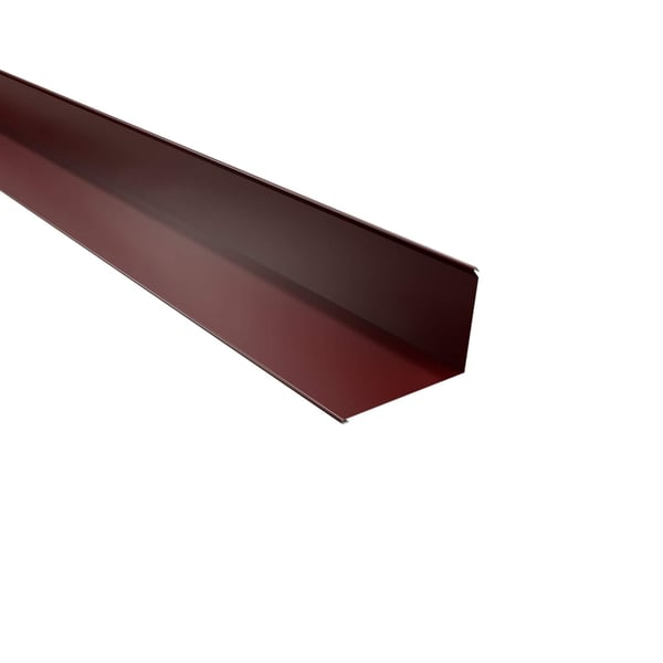 Wandafsluiting van staal, wijnrood RAL 3005, 0,50 mm dikte, hoofdweergave