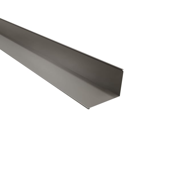 Wandafwerking van grijs aluminiumkleurig staal, 0,50 mm, hoofdaanzicht