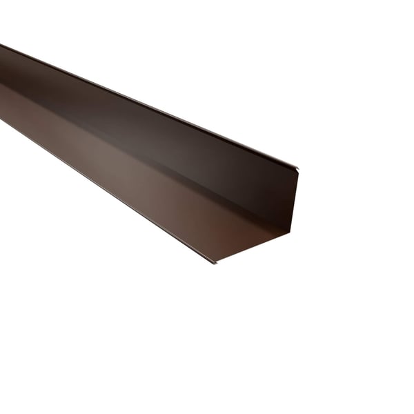 Wandafsluiting Notenbruin (RAL 8011) van staal, 0,75 mm, hoofdweergave
