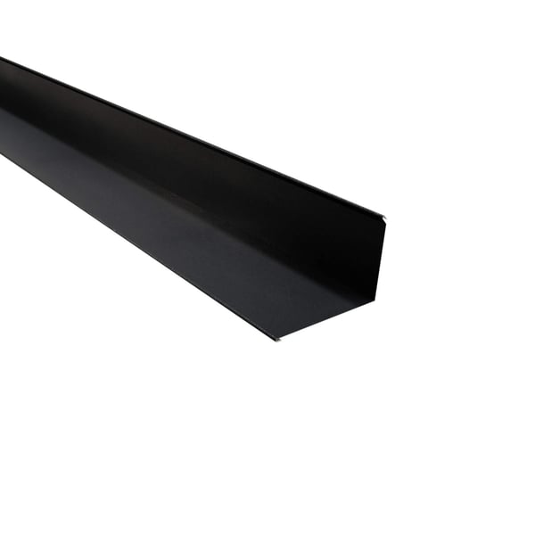 Wandafwerking staal 0,50 mm mat polyester donkergrijs, hoofdaanzicht