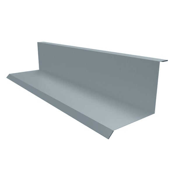 Muurafdekker type 1 van staal, Venstergrijs RAL 7040, 0,75 mm, 200 µm HPS Ultra® coating