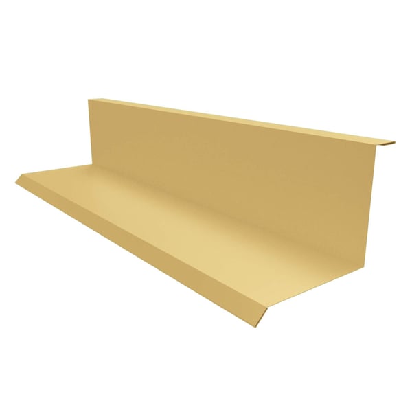Wandafwerking type 1 van staal, 0,50 mm, zandgeel (RAL 1002), 25 µm polyester coating, hoofdaanzicht