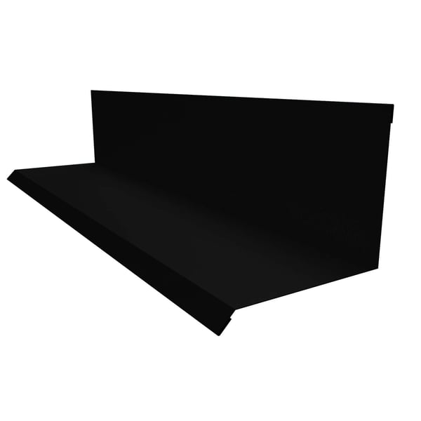 Wandafwerking type 2 van zwart staal, 0,50 mm dik, met 35 µm mat polyester coating