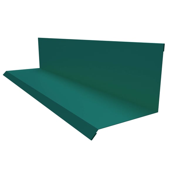 Wandaansluiting Type 2, mosgroen RAL 6005, 0,50 mm staal, hoofdaanzicht