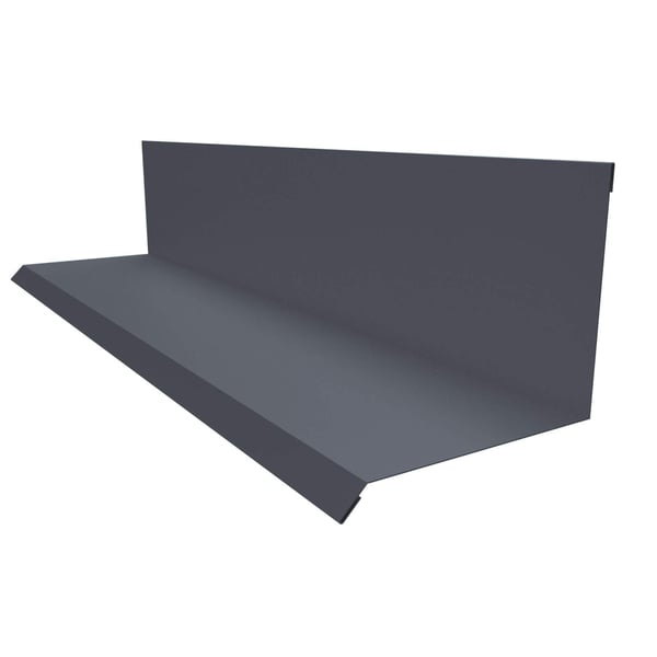 Wandaansluiting Type 2 van staal, grafietgrijs RAL 7024, 0,50 mm dik, 25 µm polyester coating