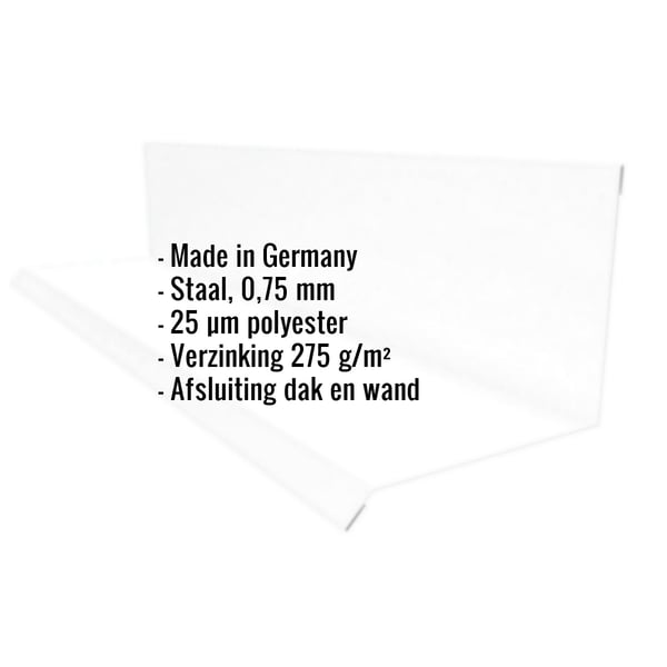 Wandafwerking Type 2, Lichtgrijs RAL 7035, met ingebedde productgegevens zoals materiaal en coating