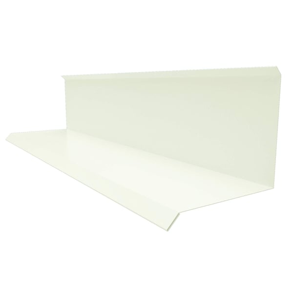 Wandafsluiting type 3, Grijswit (RAL 9002) van 0,75 mm staal, 90 graden hoek, 50 µm PURLAK coating