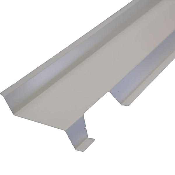 Aluminium hoekstuk blank, detailweergave van het profiel met uitsparingen