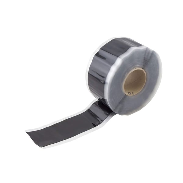 Naadband EPDM zwart 0,75 mm rol met afgerolde baan