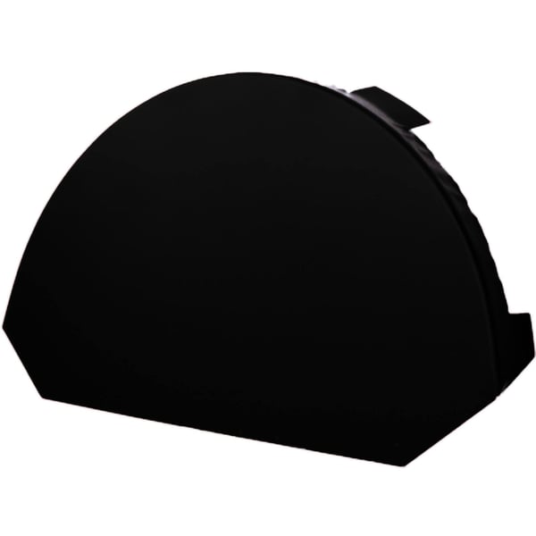 Gitzwart (RAL 9005) stalen nokstuk eindkap, 0,50 mm dik, met 25 µm polyester coating, hoofdaanzicht