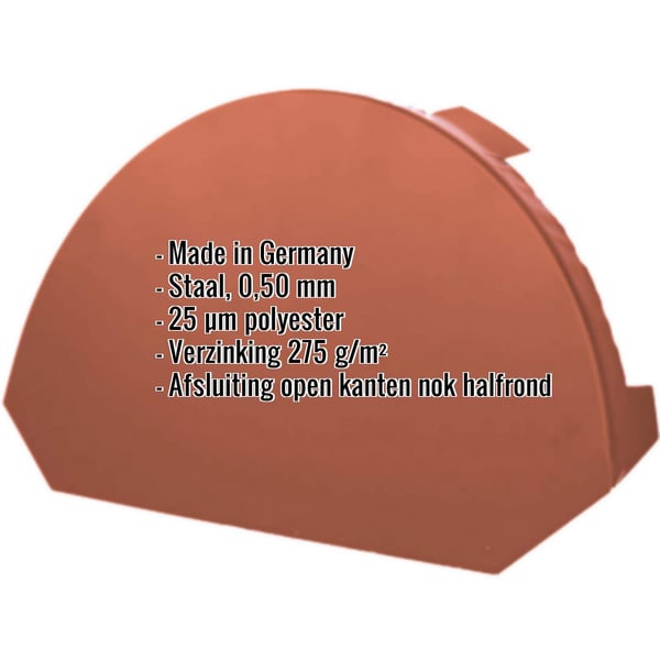 Nok afsluitstuk groot