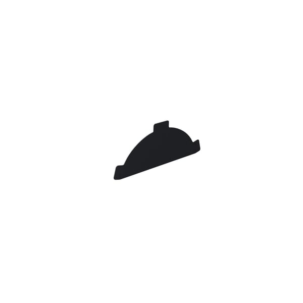 Nokstuk eindkap van staal, 0,50 mm, donkergrijs RAL 7024, matpolyester gecoat, hoofdaanzicht