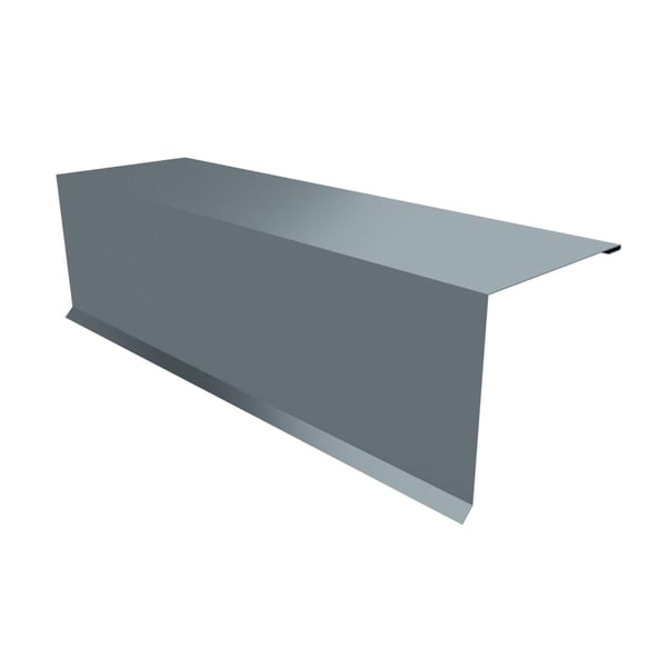 Nok lessenaarsdak | 11 cm x 10 cm x 2,00 m | 80° | Staal 0,63 mm | 200 µm HPS Ultra® | 7040 - Venstergrijs