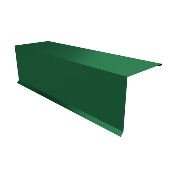 Lessenaarsdakafsluiting van staal, mintgroen RAL 6029, 0,50 mm dikte, 25 µm polyestercoating
