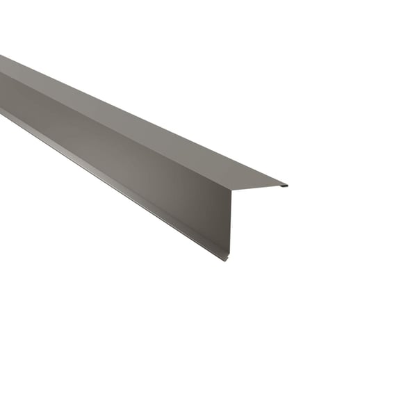 Lessenaarsdakafsluiting van staal, 0,50 mm, RAL9007, schuin van boven