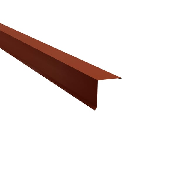 Lessenaarsdakafsluiting van staal in terracotta, 0,50 mm, met 35 µm mat polyester coating, hoofdaanzicht