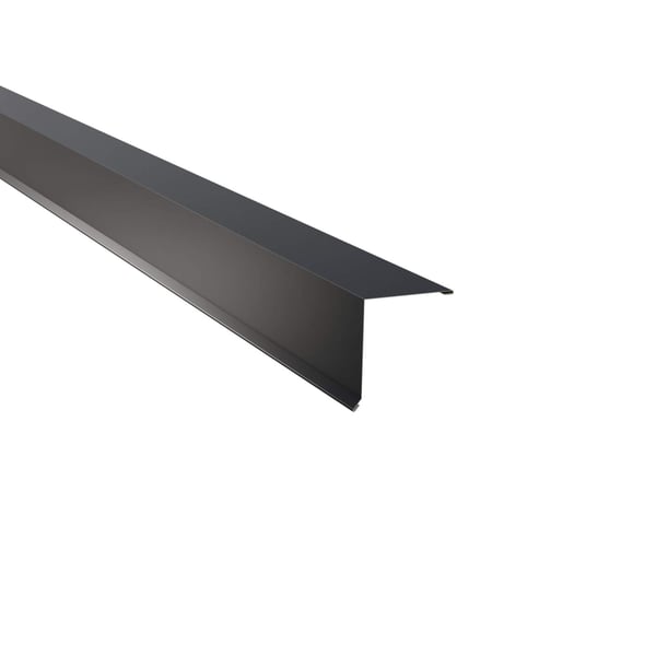 Lessenaarsdak nokafsluiting van staal, Antracietgrijs RAL 7016, 0,75 mm, 60 µm Puramid-coating