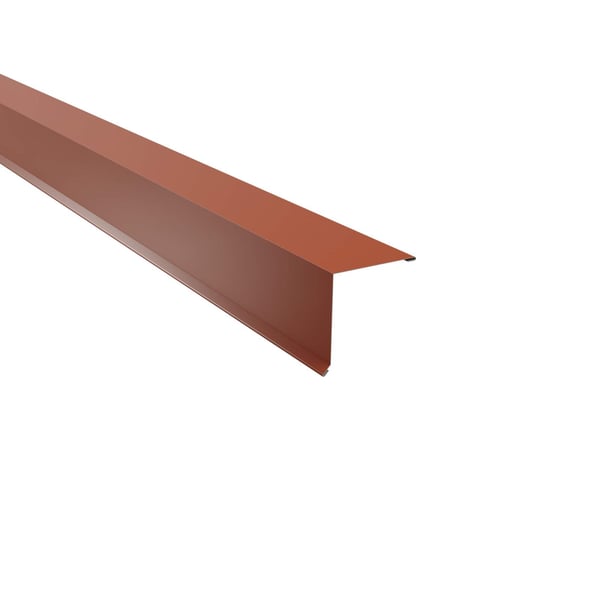 Lessenaarsdak nokafsluiting koperbruin RAL 8004 van staal 0,75 mm, 25 µm polyestercoating, hoofdweergave