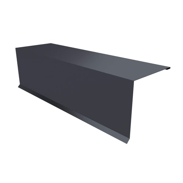 Lessenaarsdak nokafsluiting van staal, grafietgrijs (RAL 7024), 0,50 mm, 25 µm polyester coating