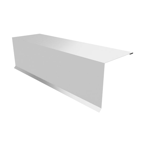 Lessenaarsdakafsluiting Lichtgrijs RAL 7035, 0,50 mm staal, 25 µm polyester, hoofdaanzicht