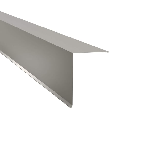 Lessenaarsdak nokafsluiting Zilver-Metallic, 0,63 mm staal, bovenaanzicht