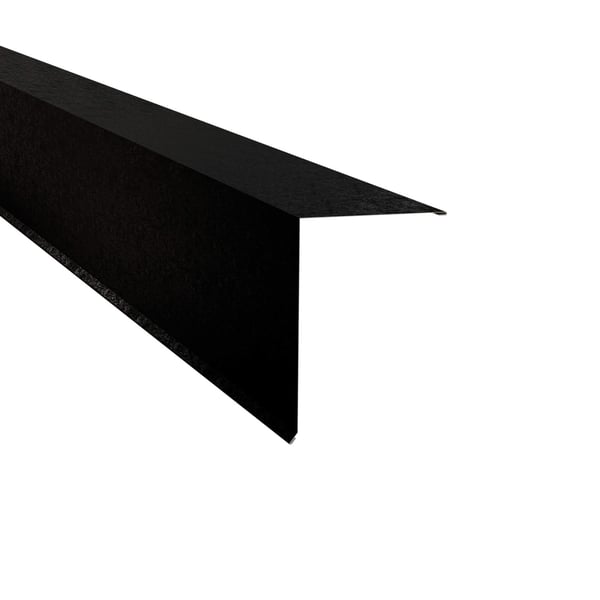 Lessenaarsdak nokafsluiting gitzwart RAL 9005 staal 0,50 mm met 80 µm Shimoco coating, hoofdaanzicht