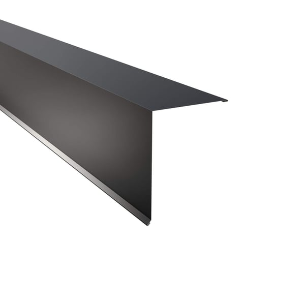Lessenaarsdak nokafsluiting van staal, Antracietgrijs RAL 7016, 0,63 mm, 25 µm polyestercoating