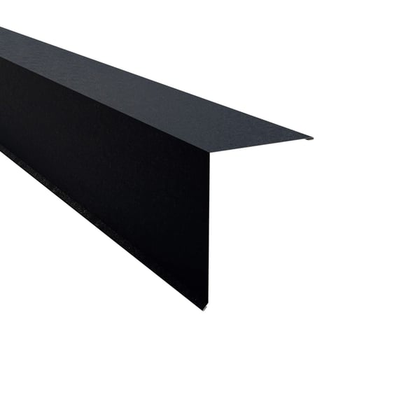 Lessenaarsdak nokafsluiting staal, Antracietgrijs RAL 7016, 0,50 mm dik, 80 µm Shimoco coating, hoofdaanzicht