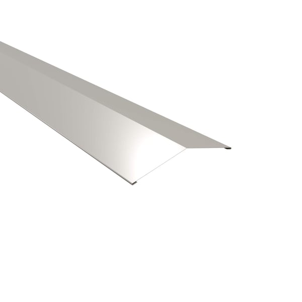 Nokstuk plat, Grijswit RAL 9002, 0,50 mm staal, hoofdweergave, 150 graden hoek