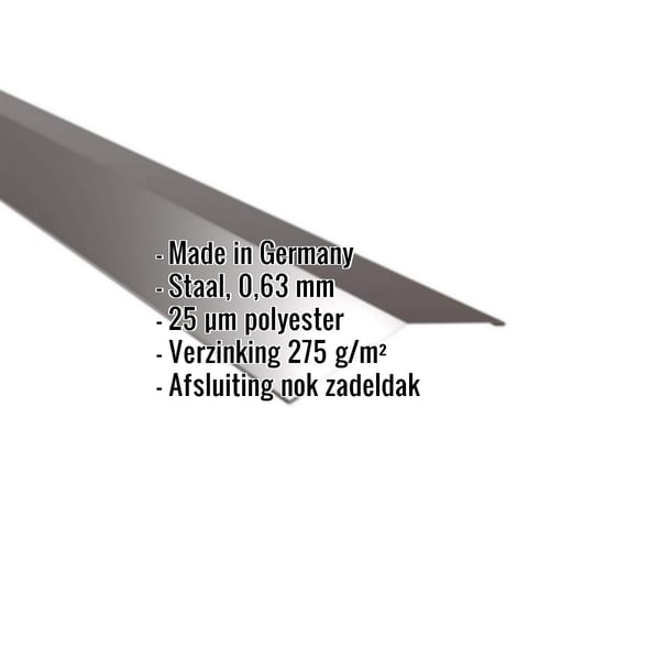 Nokvorst plat 150 graden, chocoladebruin, met ingebedde productdetails