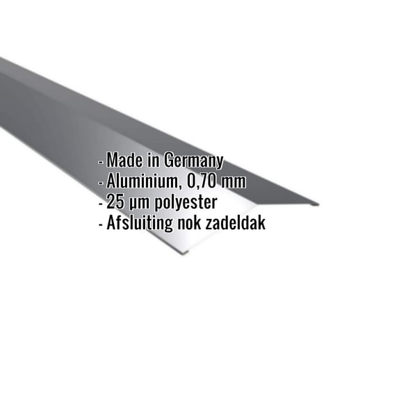 Nokvorst plat aluminium 0,70 mm Antracietgrijs, met ingebedde productdetails