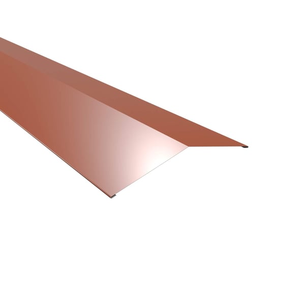 Nokvorst vlak Koperbruin (RAL 8004) van staal, 0,63 mm dikte, 25 µm polyester coating
