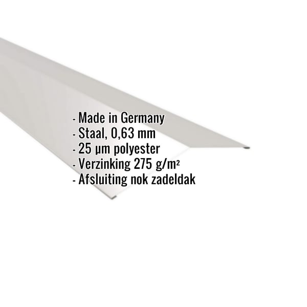 Nokvorst plat Zilver-Metallic, 0,63 mm staal, met ingebedde productgegevens