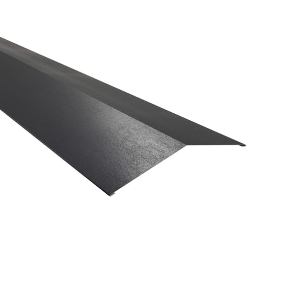Nokstuk plat 150 graden, donkergrijs matpolyester gecoat, detailweergave van het oppervlak