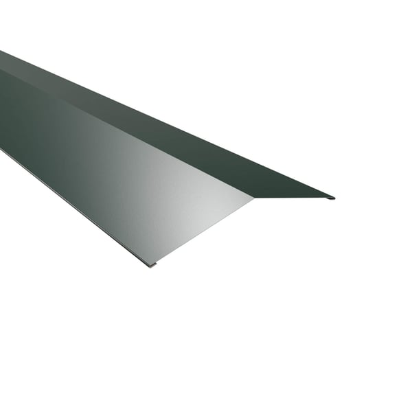 Nokvorst plat mosgroen, 0,50 mm staal, 150 graden hoek, Puramid gecoat, hoofdaanzicht