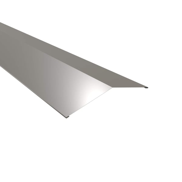 Nokvorst vlak aluminium 0,70 mm RAL9007, bovenaanzicht