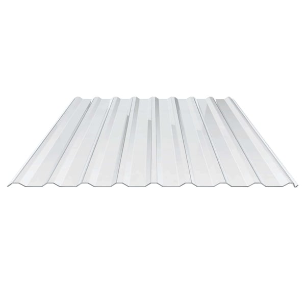 Polycarbonaat damwandplaat 20/1100 helder, bovenaanzicht van de profielstructuur