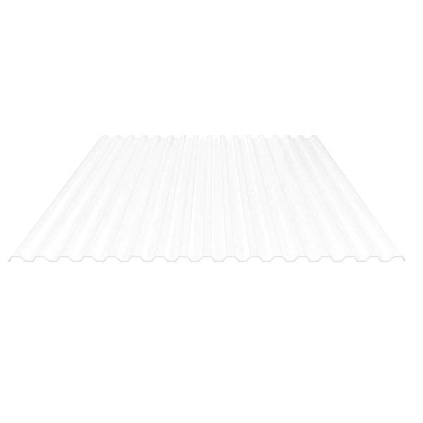 Polycarbonaat damwandplaat 76/18 in opaal wit, 0,90 mm dikte, vrijstaand