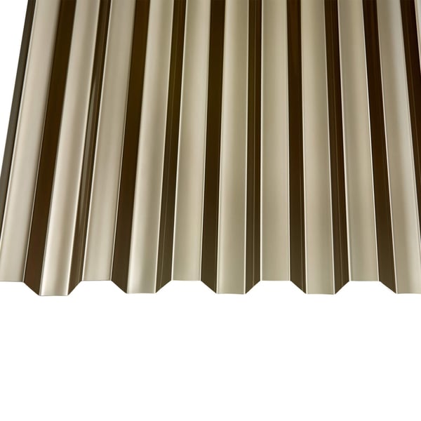 Polycarbonaat damwandplaat | 76/18 | 0,80 mm | Brons | 4,00 m