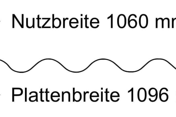 Technische tekening van de polycarbonaat lichtplaat golf 177/51 met afmetingen in mm