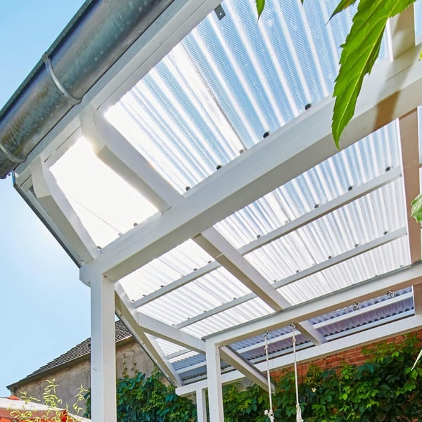 Polycarbonaat golfplaat | 76/18 | Voordeelpakket | 2,60 mm | Helder | Honingraatstructuur | Breedte 3,99 m | Lengte 2,00 m