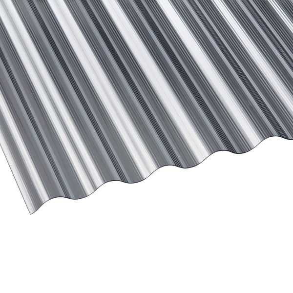 Polycarbonaat golfplaat 76/18, antraciet, 1,40 mm, hoofdaanzicht schuin van boven