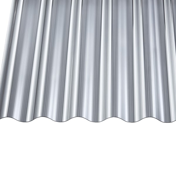 Polycarbonaat golfplaat 76/18, antraciet, 1,40 mm, hoofdaanzicht van voren