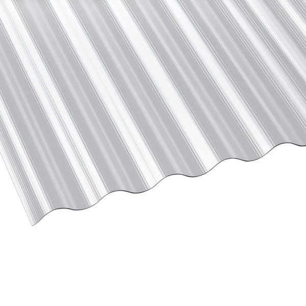 Polycarbonaat golfplaat 1,40 mm helder, Scobalit, schuin van boven met golfprofiel 76/18